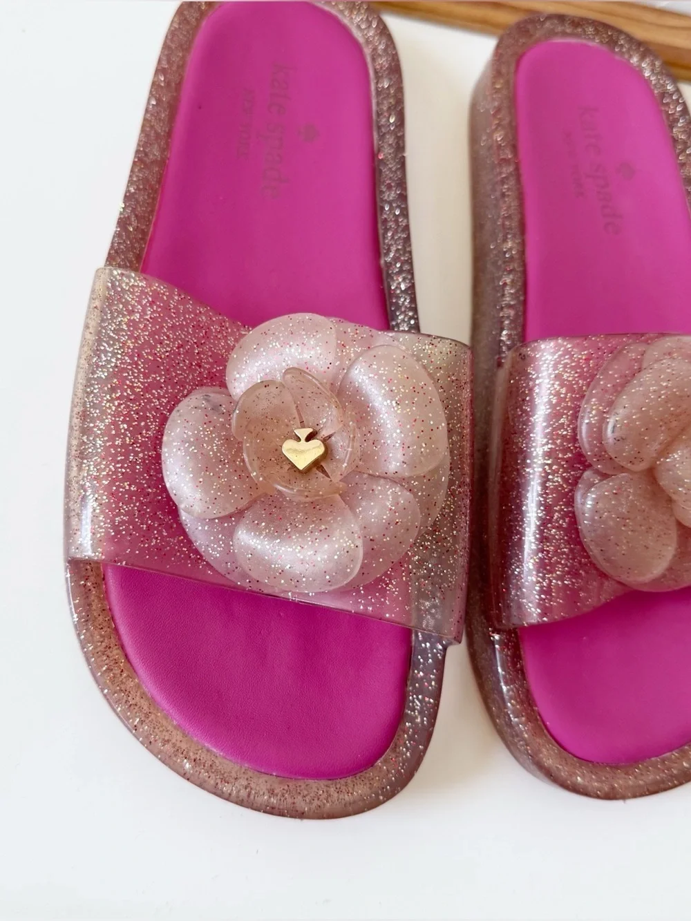 Kate Spade Splash Glitter Jelly Slides